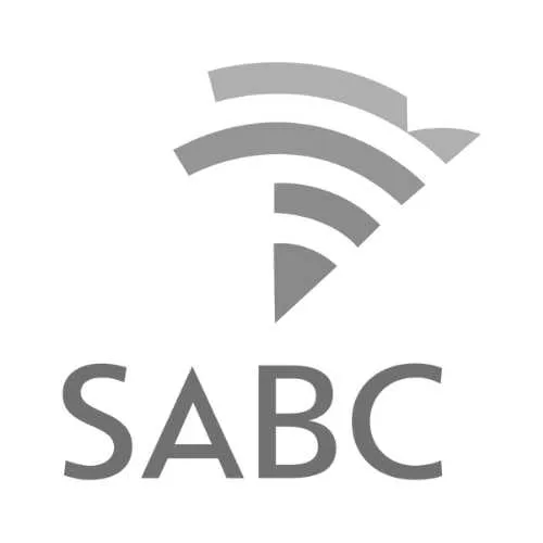 A logo with text on it for SABC