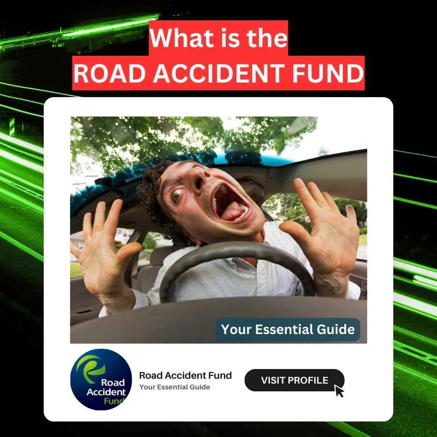 Road Accident Fund Essential Guide with an image of a shocked driver