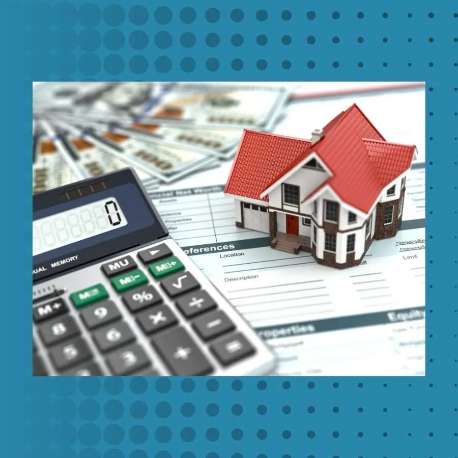 Model Home with Calculator on Financial Documents