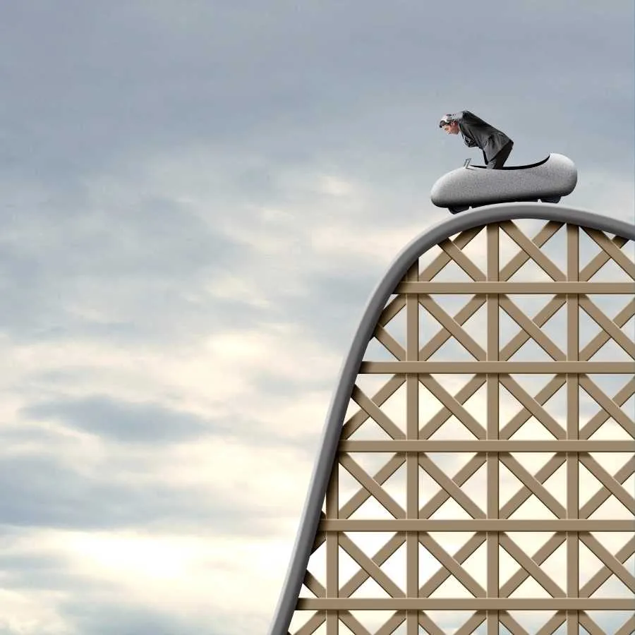 Businessman on Roller Coaster