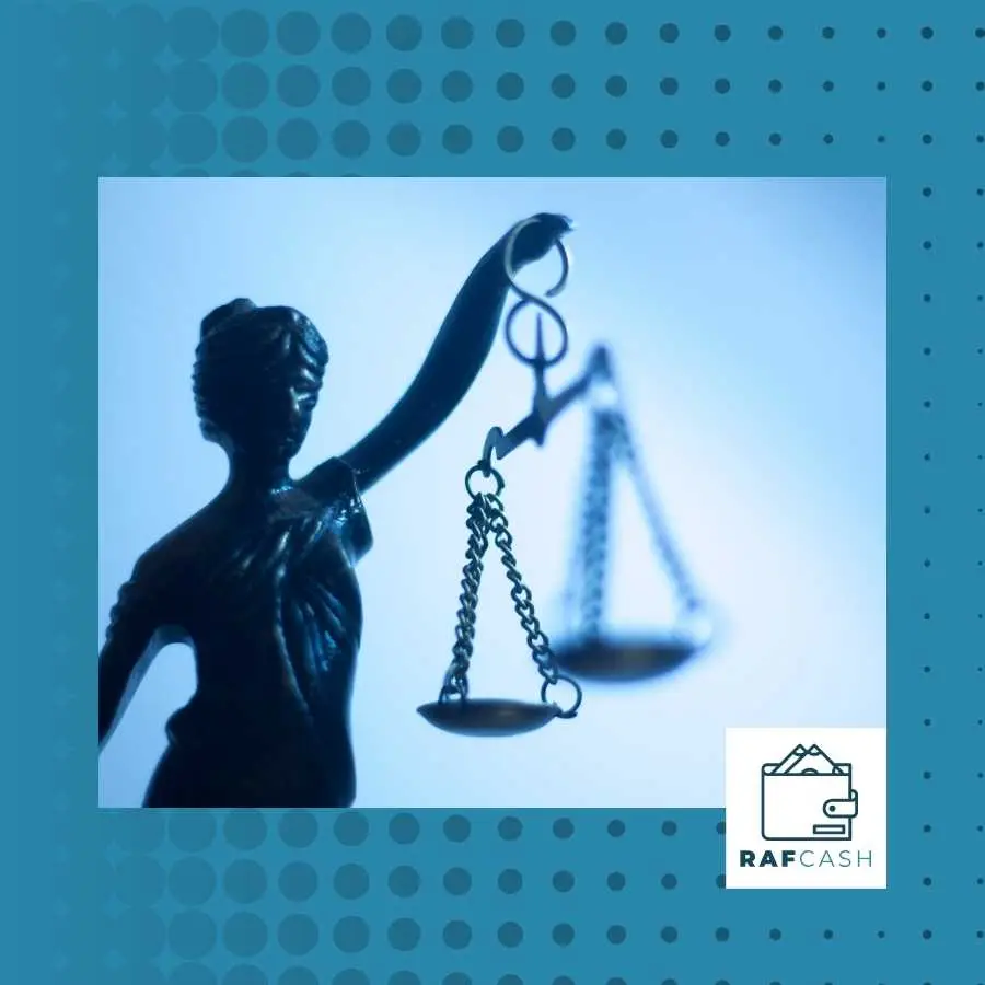 Silhouette of Lady Justice symbolizing fairness in RAF claims