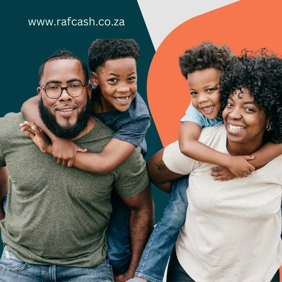 Happy family enjoying a moment together representing RAF Cash client satisfaction but the risk of losing a breadwinner in the family due to motor vehicle accident