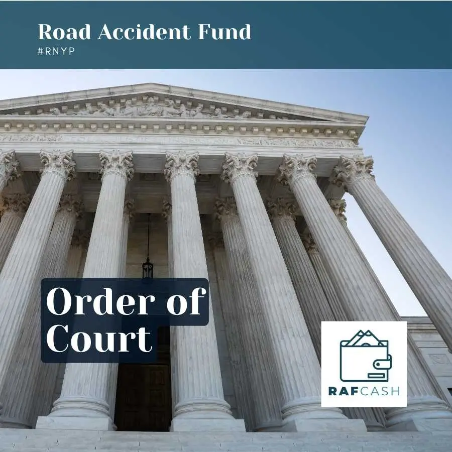 Majestic courthouse columns symbolizing the judicial process in Road Accident Fund claims