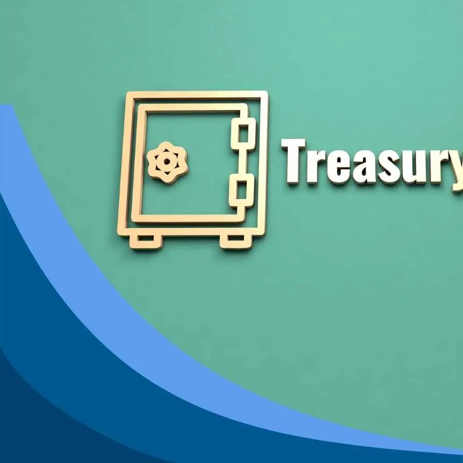 Stylized icon of a safe with the word Treasury next to it, representing the financial management of South Africa's RAF Fuel Levy.