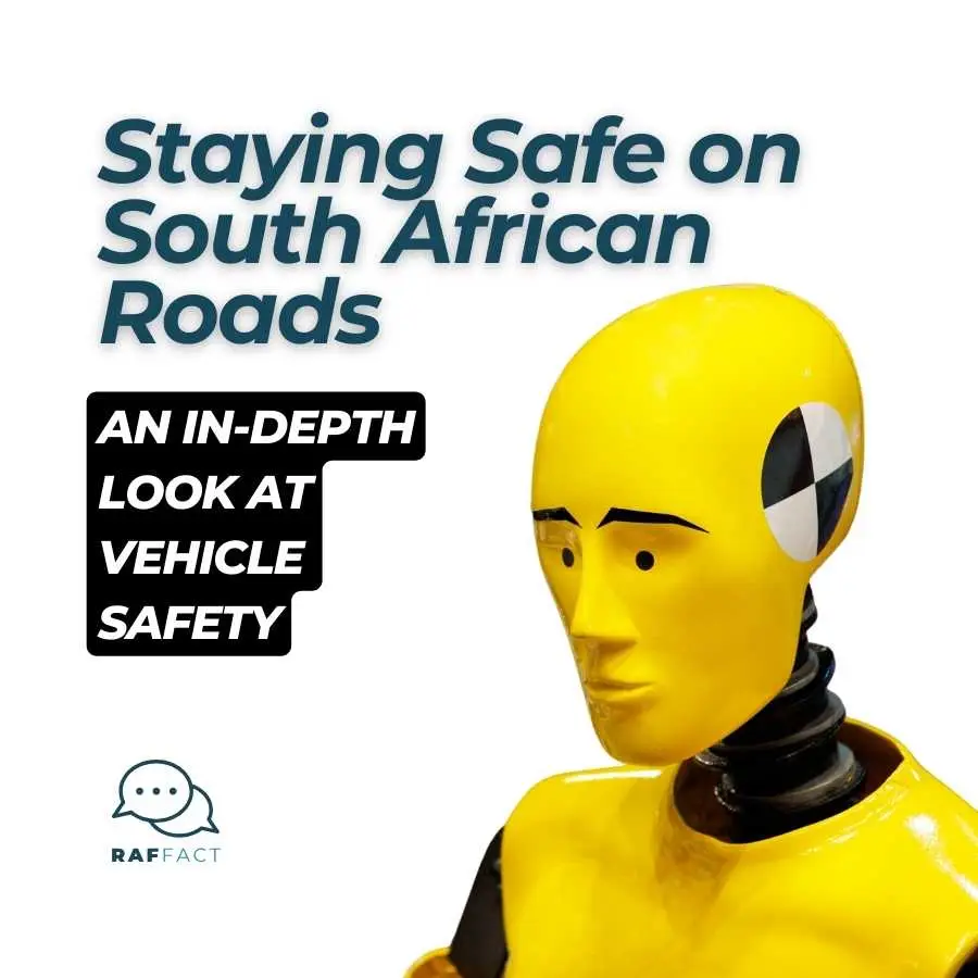 Crash test dummy in yellow suit symbolizing vehicle safety in South Africa