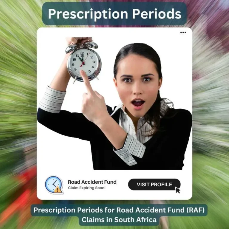 Woman pointing at a clock emphasizing the importance of prescription periods for RAF claims