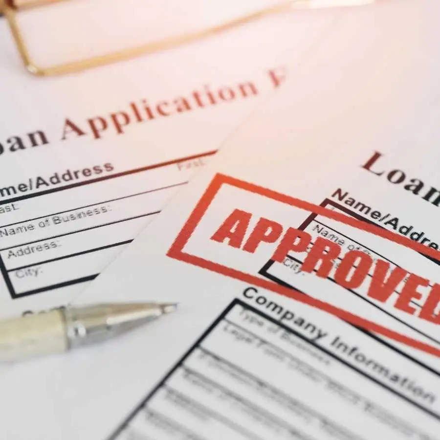 Approved loan application for fast bridging finance