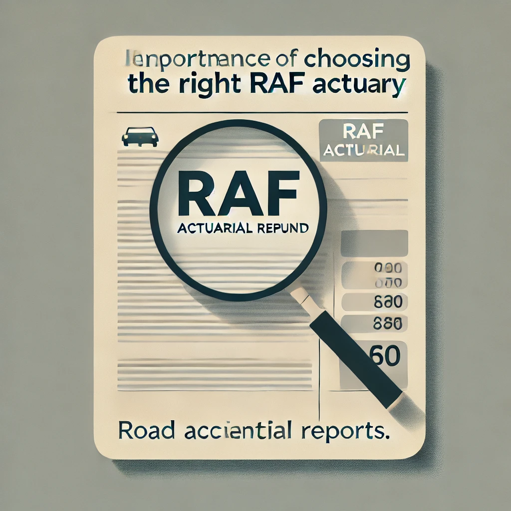 Minimalist image of a magnifying glass over a document representing the importance of choosing the right RAF Actuary.