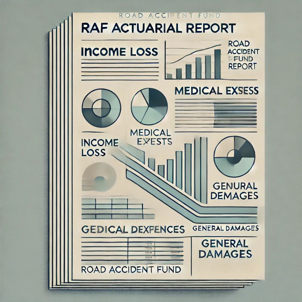 Minimalist image of a document representing the detailed components of an RAF Actuarial Report.