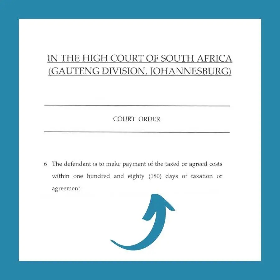 High Court of South Africa Order Document